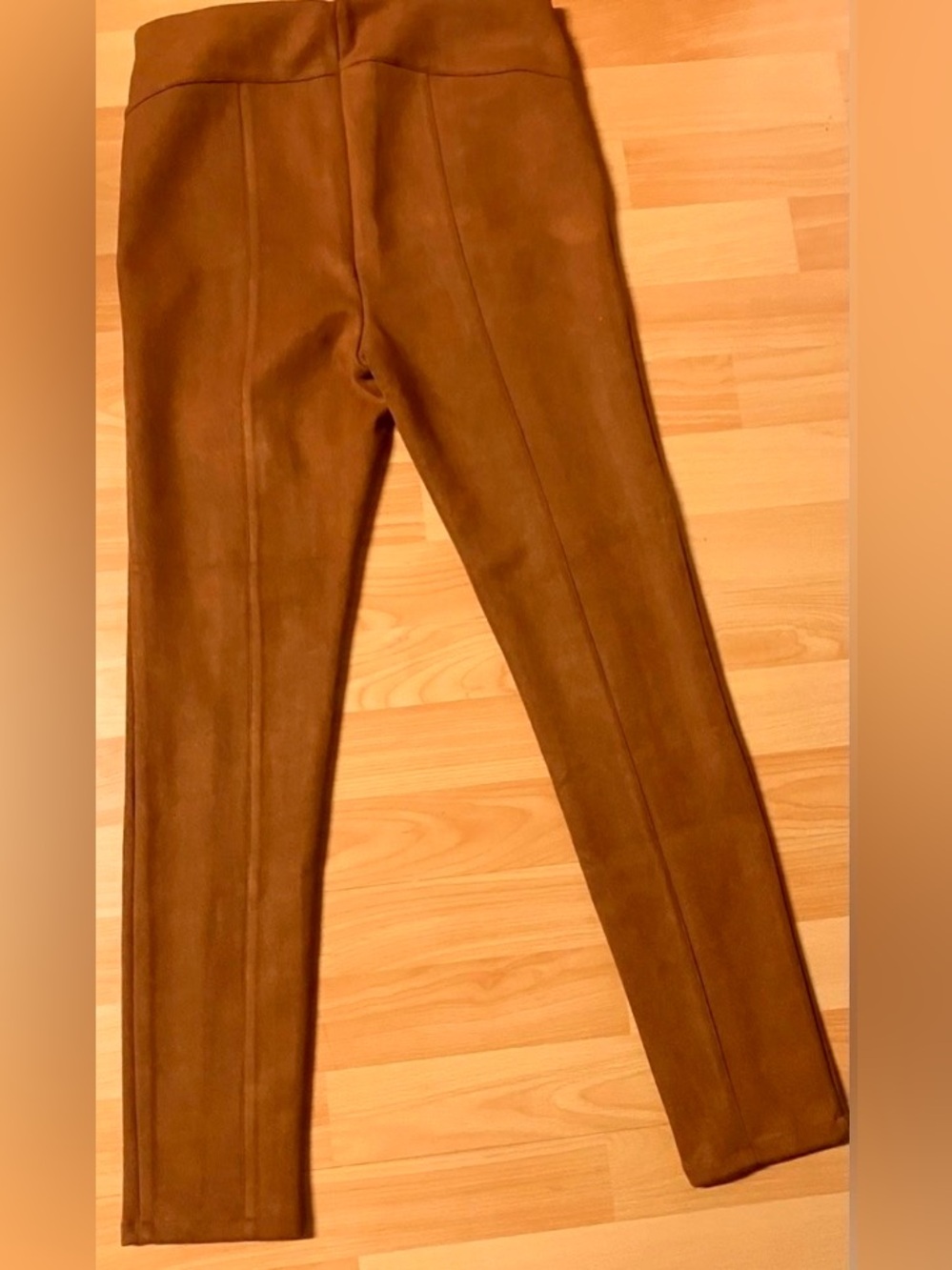 Anthropologie Faux Suede Leggings Slim High-Waist Brown Pants : Size 29R (8) - Picture 5 of 7